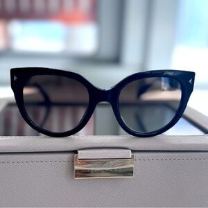 Prada cat-eye black oversized sunglasses